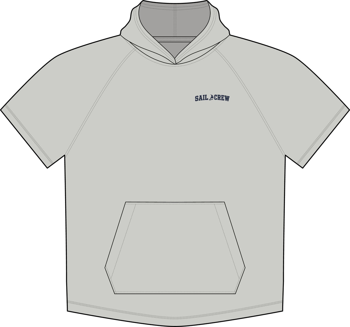 PosiCharge Tri-Blend Wicking Short Sleeve Hoodie