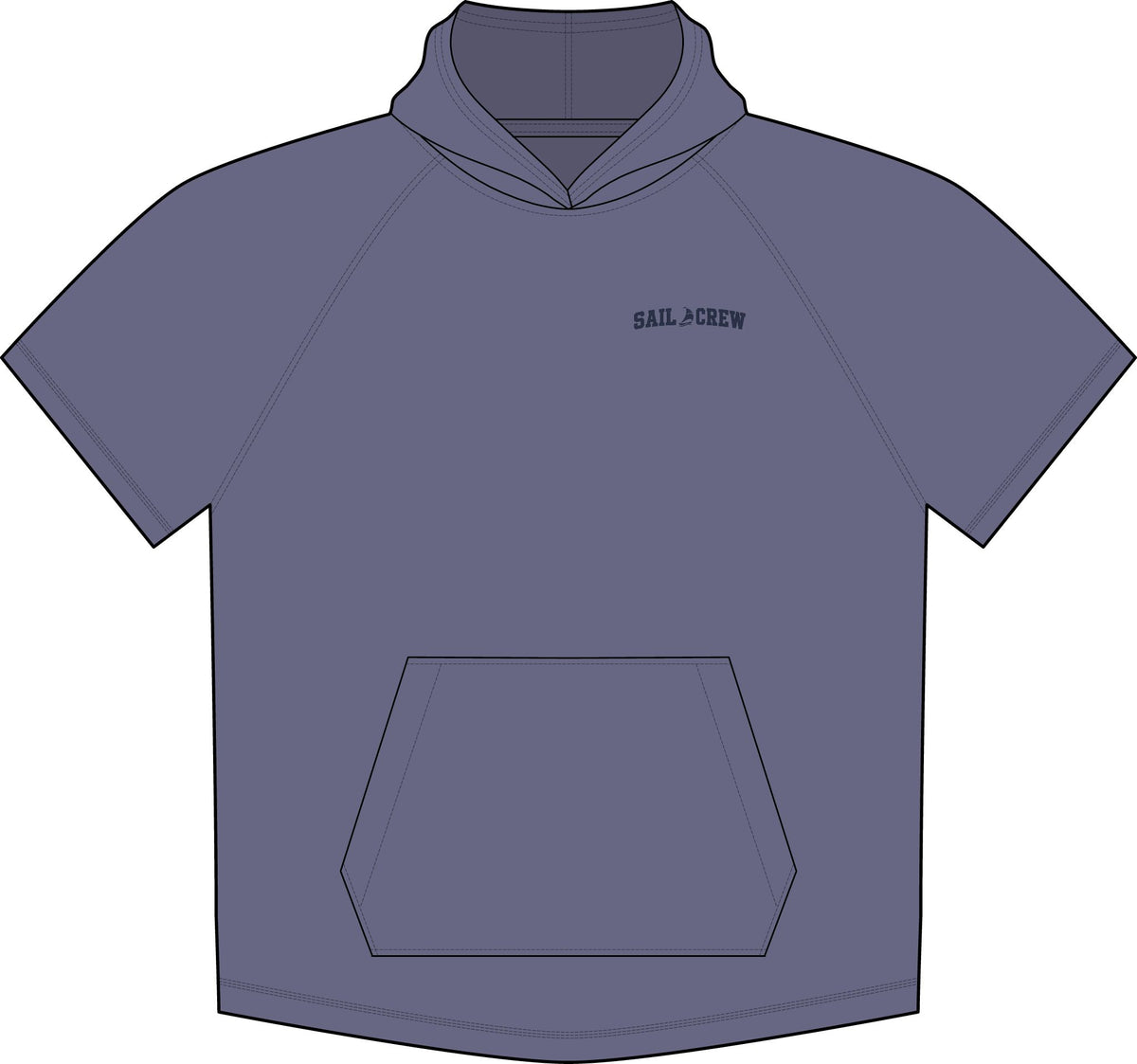 PosiCharge Tri-Blend Wicking Short Sleeve Hoodie